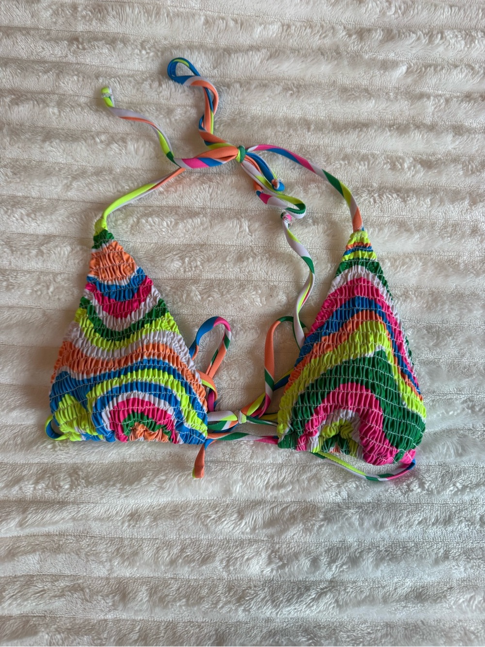Colorful Neon Triangle Bikini Top - Picture 2 of 2